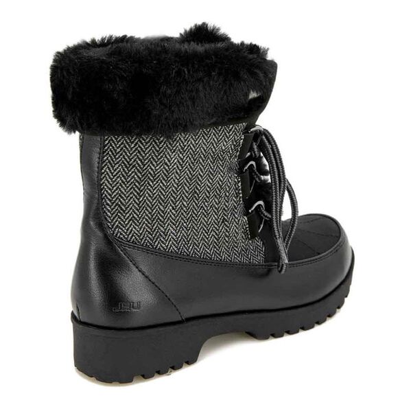 JBU Women’s Boots Size 6 Black Memory Foam Waterproof Warm Winter Faux Fur NWT - Picture 3 of 15
